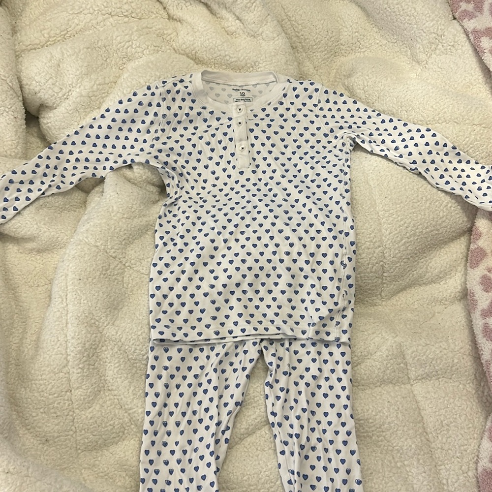 Kids roller rabbit disco heart pajamas in blue